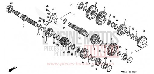 BOITE DE VITESSES (NT650VW/X/Y/1) NT650VW de 1998